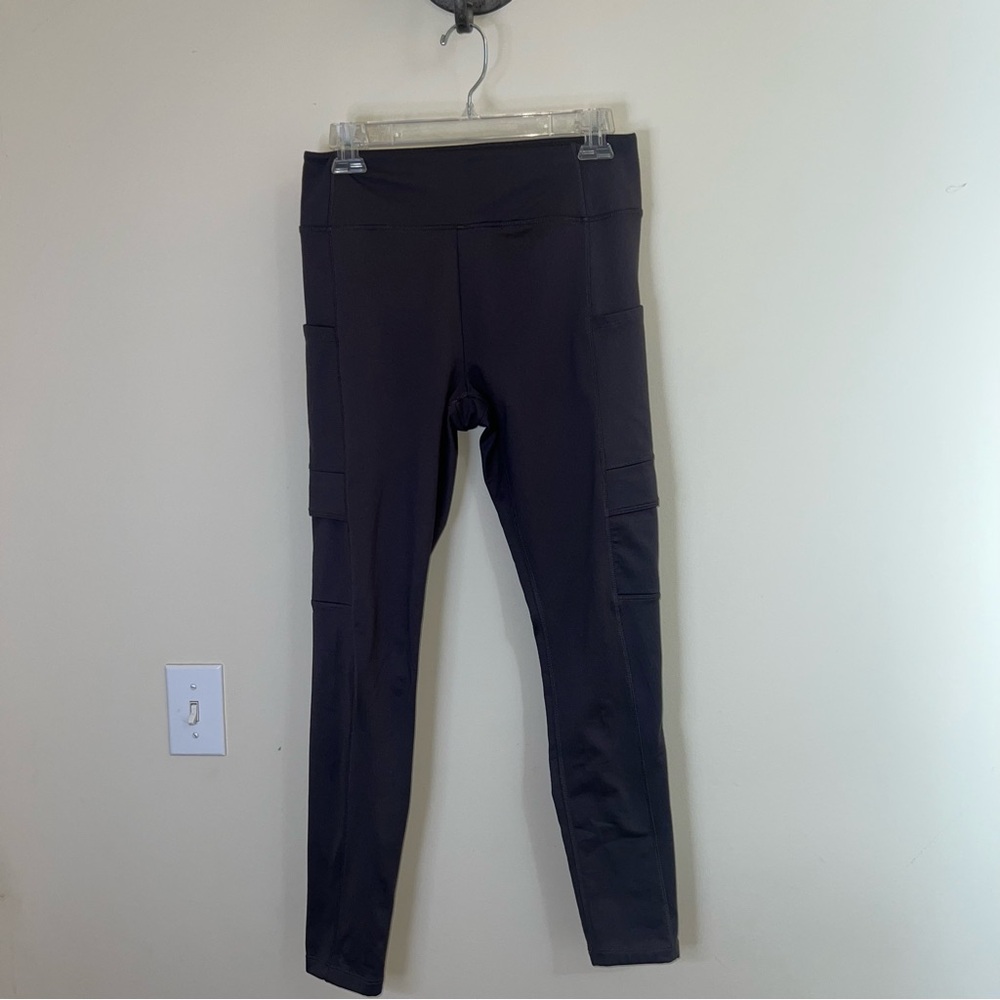 PINK VS Active Gray High Rise Leggings Double Pocket Size M